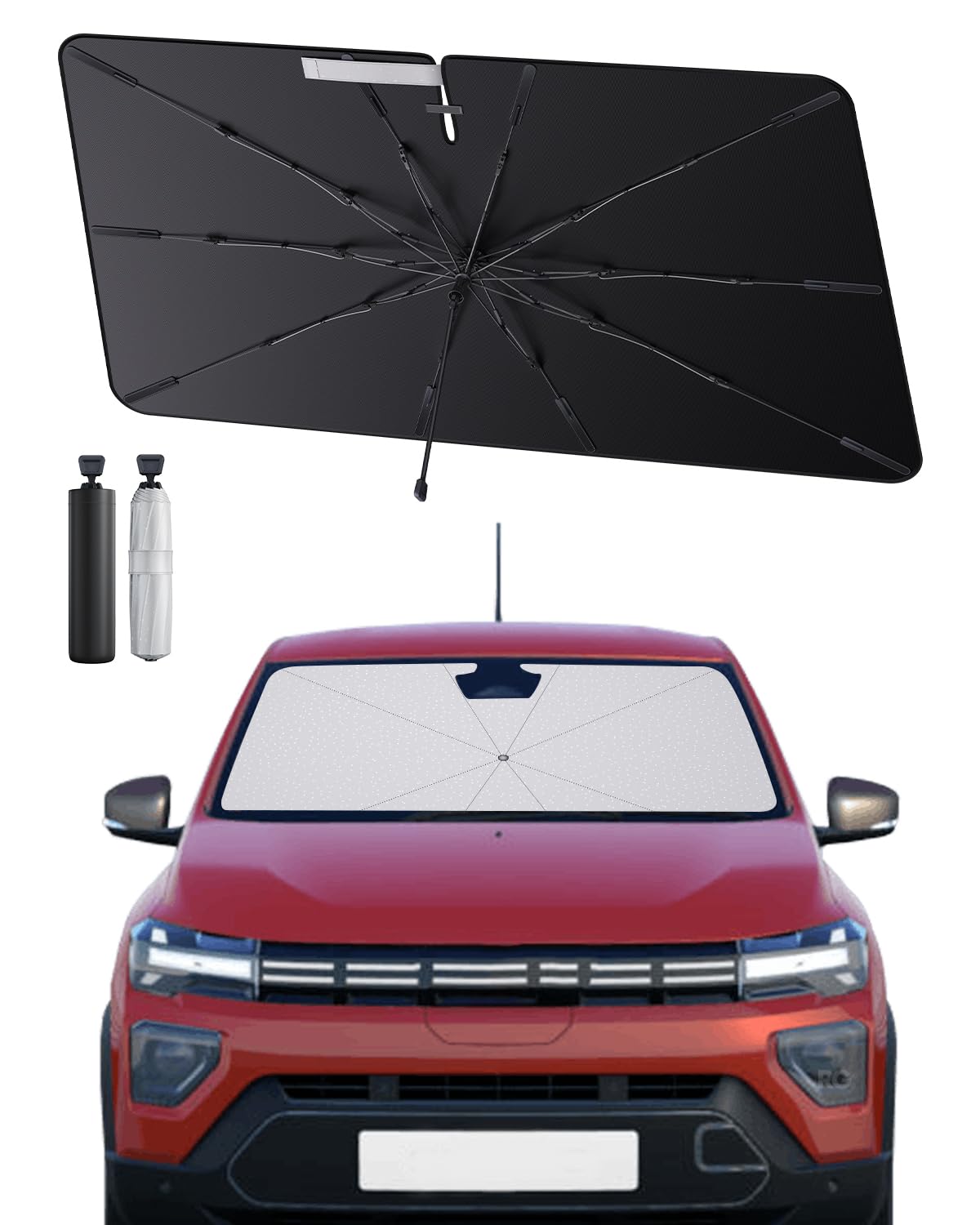 SHAOHAO kompatibel mit Dacia Spring Electric 2022-2025 Sonnenschirm Auto Auto Sonnenschutz Frontscheibe Faltbar UV-Schutz Sonnenschirm knitterfreier Stoff Dacia Spring Electric zubehör SHAOHAO kompatibel mit Dacia Spring Electric 2022-2025 Sonnenschirm Auto Auto Sonnenschutz Frontscheibe Faltbar UV-Schutz Sonnenschirm knitterfreier Stoff Dacia Spring Electric zubehör von SHAOHAO