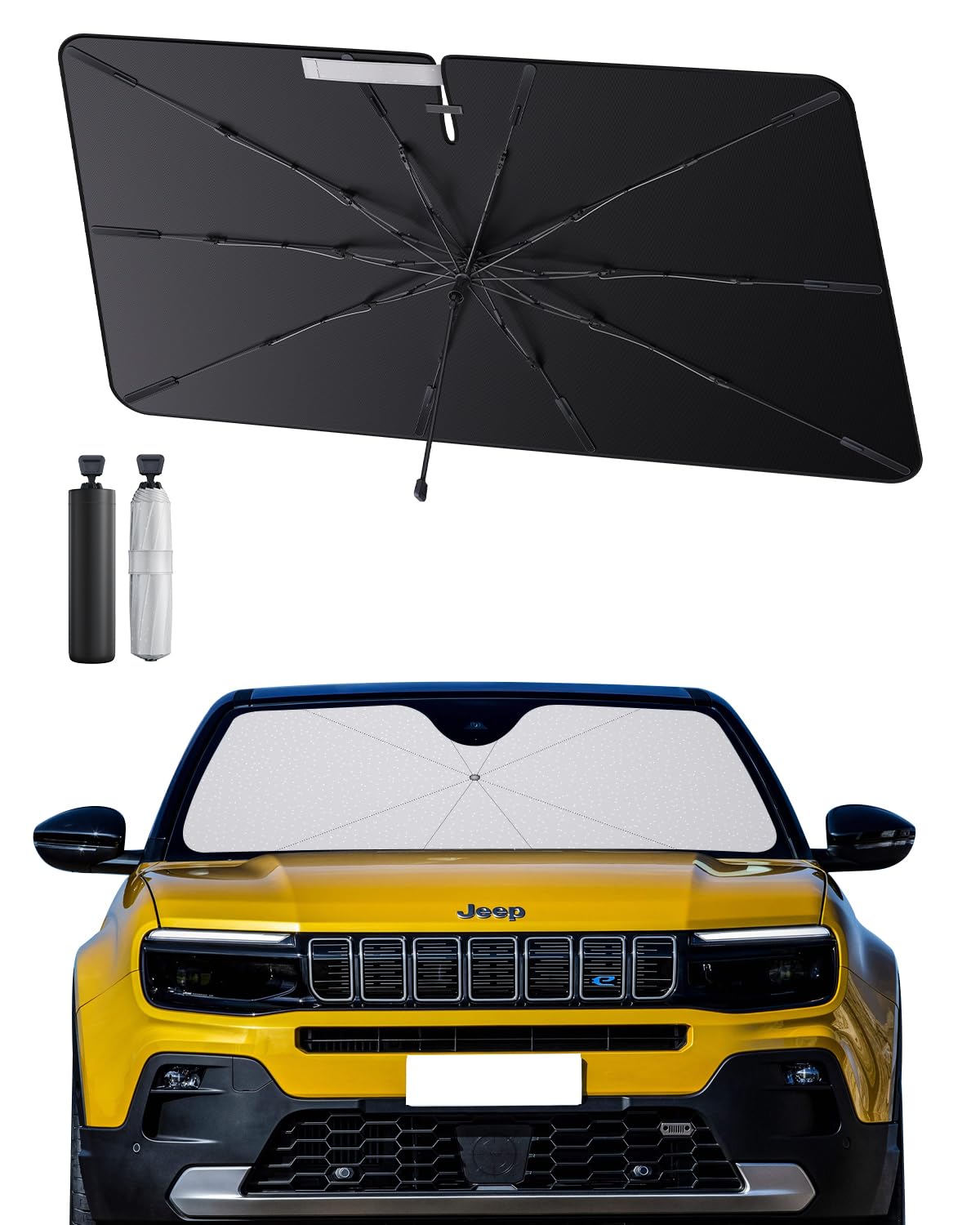 SHAOHAO kompatibel mit Jeep Avenger 2023 2024 2025 Sonnenschirm Auto Auto Sonnenschutz Frontscheibe Faltbar UV-Schutz Sonnenschirm knitterfreier Stoff Jeep Avenger zubehör SHAOHAO kompatibel mit Jeep Avenger 2023 2024 2025 Sonnenschirm Auto Auto Sonnenschutz Frontscheibe Faltbar UV-Schutz Sonnenschirm knitterfreier Stoff Jeep Avenger zubehör von SHAOHAO