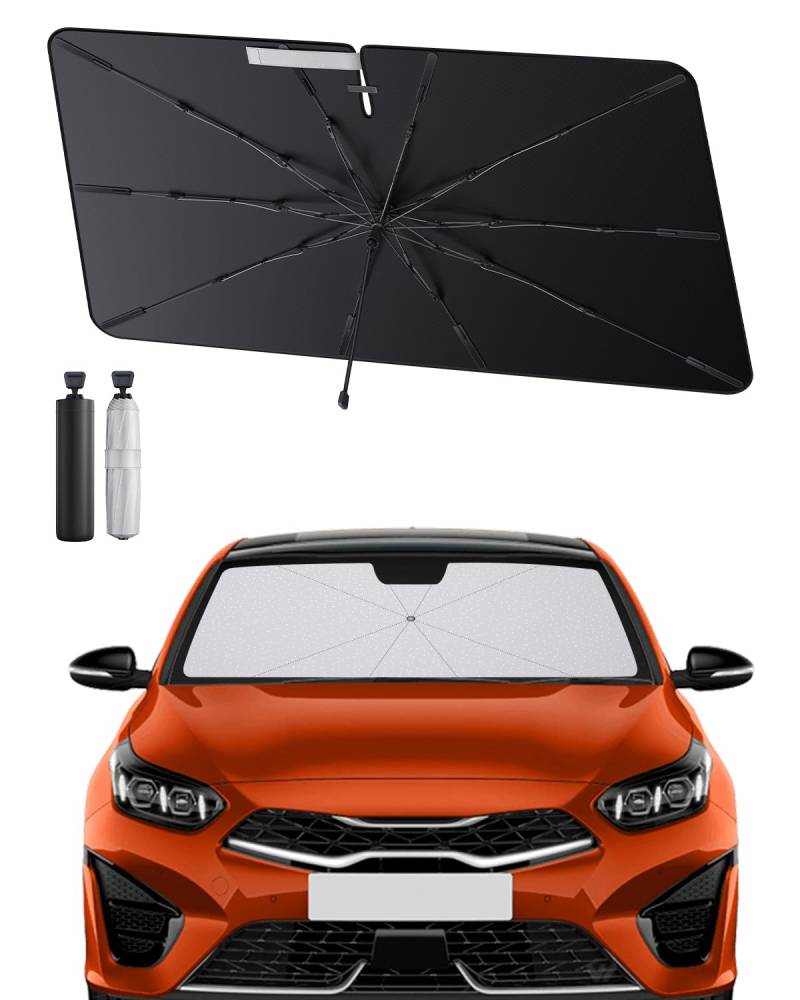 SHAOHAO kompatibel mit Kia ceed Kia Xceed 2019-2024 Sonnenschirm Auto Auto Sonnenschutz Frontscheibe Faltbar UV-Schutz Sonnenschirm knitterfreier Stoff Kia ceed zubehör von SHAOHAO