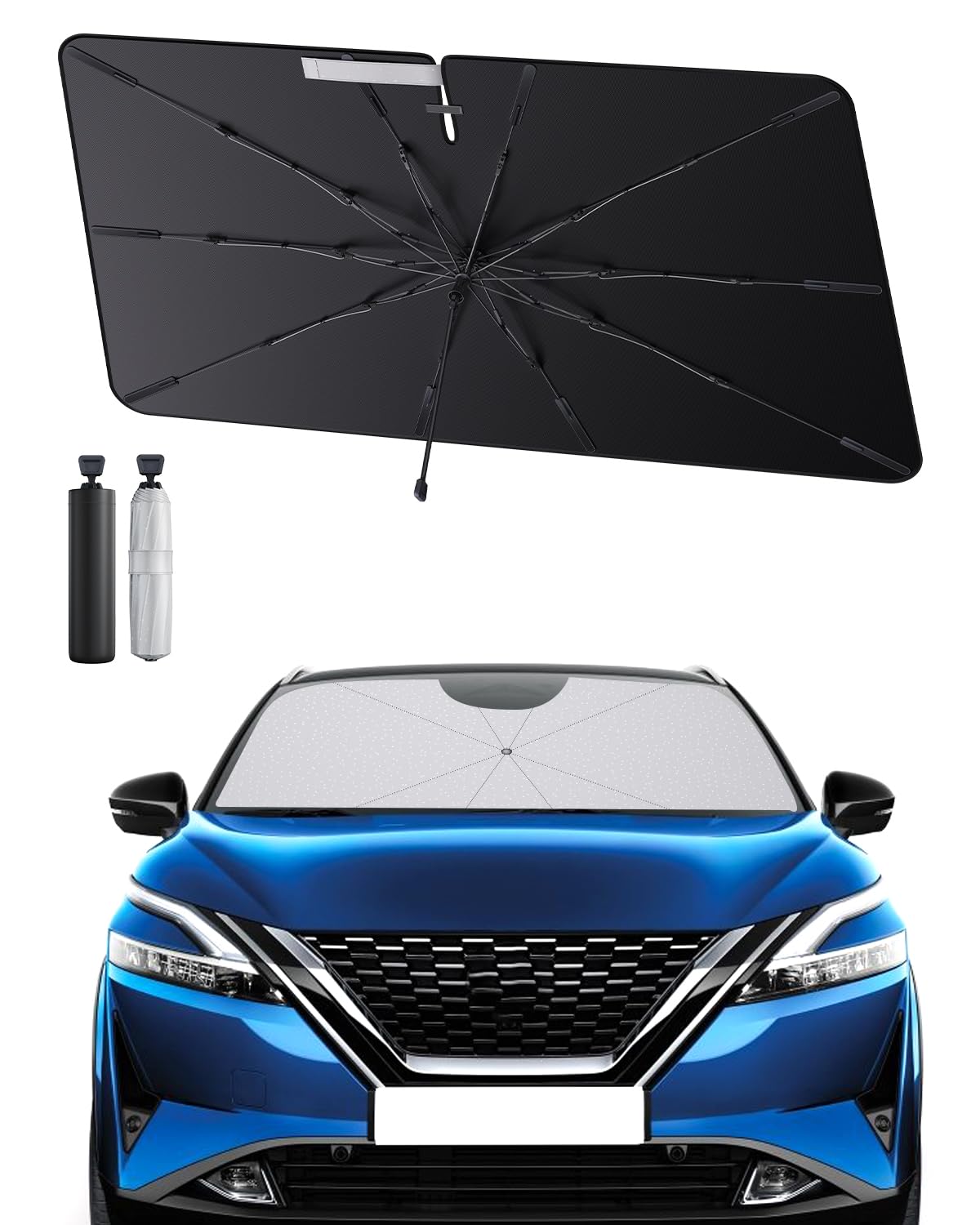 SHAOHAO kompatibel mit Nissan Qashqai J12 2021-2025 Sonnenschirm Auto Auto Sonnenschutz Frontscheibe Faltbar UV-Schutz Sonnenschirm knitterfreier Stoff Nissan Qashqai zubehör SHAOHAO kompatibel mit Nissan Qashqai J12 2021-2025 Sonnenschirm Auto Auto Sonnenschutz Frontscheibe Faltbar UV-Schutz Sonnenschirm knitterfreier Stoff Nissan Qashqai zubehör von SHAOHAO