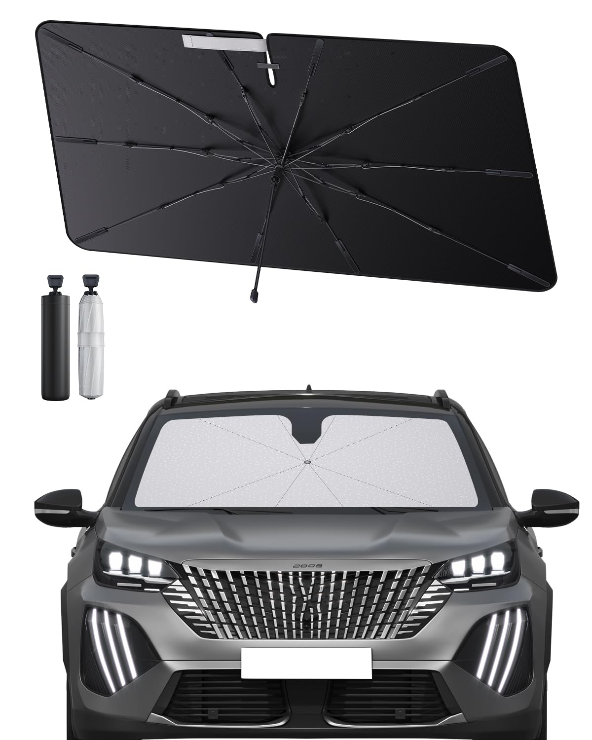SHAOHAO kompatibel mit Peugeot 2008 e-2008 P24 2020-2025 Sonnenschirm Auto Auto Sonnenschutz Frontscheibe Faltbar UV-Schutz Sonnenschirm knitterfreier Stoff Peugeot 2008 zubehör SHAOHAO kompatibel mit Peugeot 2008 e-2008 P24 2020-2025 Sonnenschirm Auto Auto Sonnenschutz Frontscheibe Faltbar UV-Schutz Sonnenschirm knitterfreier Stoff Peugeot 2008 zubehör von SHAOHAO