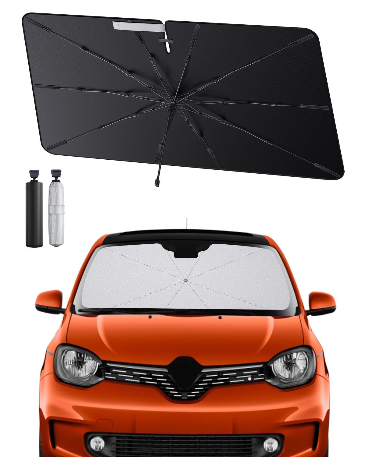 SHAOHAO kompatibel mit Renault Twingo 3 2014-2024 Sonnenschirm Auto Auto Sonnenschutz Frontscheibe Faltbar UV-Schutz Sonnenschirm knitterfreier Stoff Twingo 3 zubehör SHAOHAO kompatibel mit Renault Twingo 3 2014-2024 Sonnenschirm Auto Auto Sonnenschutz Frontscheibe Faltbar UV-Schutz Sonnenschirm knitterfreier Stoff Twingo 3 zubehör von SHAOHAO