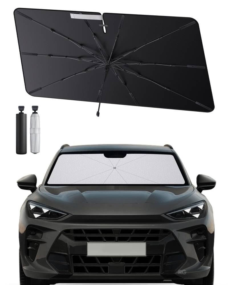 SHAOHAO kompatibel mit Seat Cupra Terramar 2025 2026 Sonnenschirm Auto Auto Sonnenschutz Frontscheibe Faltbar UV-Schutz Sonnenschirm knitterfreier Stoff Seat Cupra Terramar zubehör von SHAOHAO