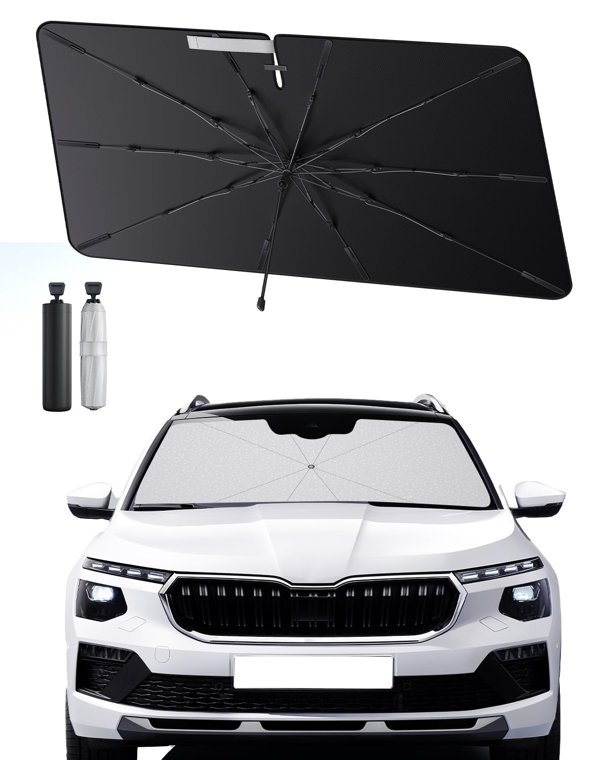 SHAOHAO kompatibel mit Skoda Kamiq 2019-2025 Sonnenschirm Auto Auto Sonnenschutz Frontscheibe Faltbar UV-Schutz Sonnenschirm knitterfreier Stoff Skoda Kamiq zubehör SHAOHAO kompatibel mit Skoda Kamiq 2019-2025 Sonnenschirm Auto Auto Sonnenschutz Frontscheibe Faltbar UV-Schutz Sonnenschirm knitterfreier Stoff Skoda Kamiq zubehör von SHAOHAO