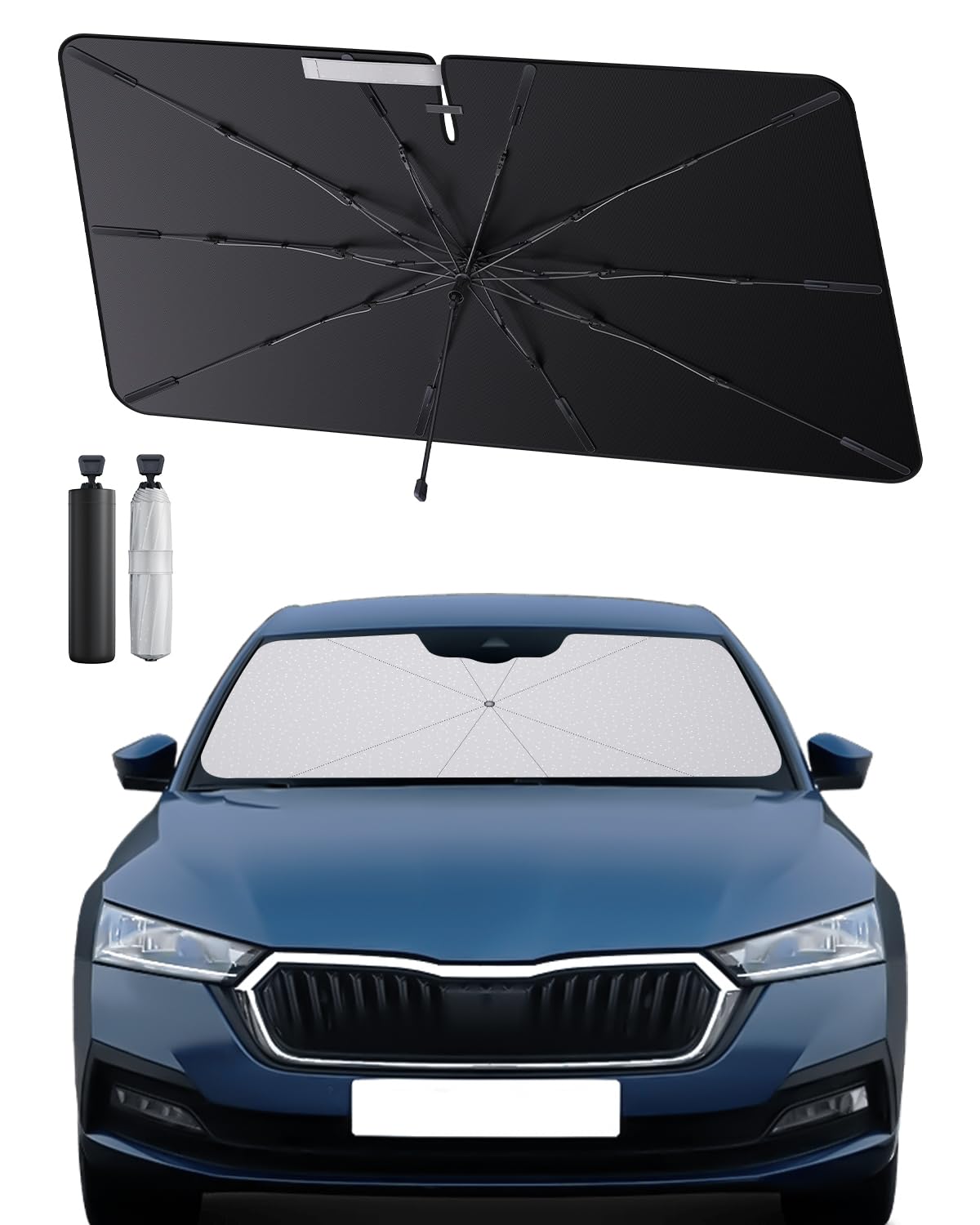 SHAOHAO kompatibel mit Skoda Octavia MK3 MK4 2016-2025 Sonnenschirm Auto Auto Sonnenschutz Frontscheibe Faltbar UV-Schutz Sonnenschirm knitterfreier Stoff Skoda Octavia zubehör SHAOHAO kompatibel mit Skoda Octavia MK3 MK4 2016-2025 Sonnenschirm Auto Auto Sonnenschutz Frontscheibe Faltbar UV-Schutz Sonnenschirm knitterfreier Stoff Skoda Octavia zubehör von SHAOHAO