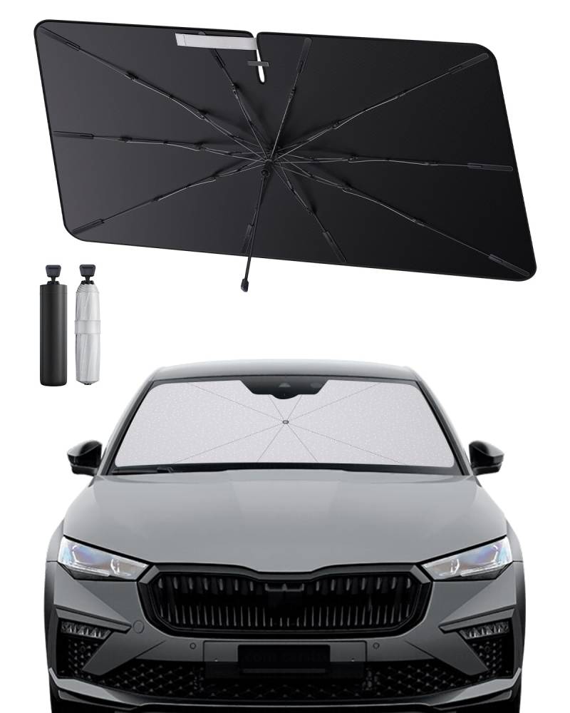 SHAOHAO kompatibel mit Skoda Scala 2019-2025 Sonnenschirm Auto Auto Sonnenschutz Frontscheibe Faltbar UV-Schutz Sonnenschirm knitterfreier Stoff Skoda Scala zubehör von SHAOHAO