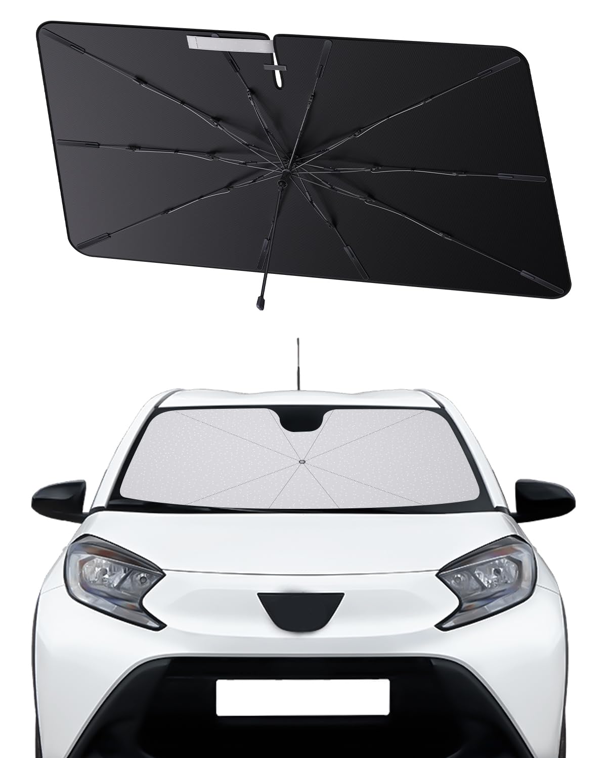 SHAOHAO kompatibel mit Toyota Aygo X 2022-2025 Sonnenschirm Auto Auto Sonnenschutz Frontscheibe Faltbar UV-Schutz Sonnenschirm knitterfreier Stoff Toyota Aygo zubehör SHAOHAO kompatibel mit Toyota Aygo X 2022-2025 Sonnenschirm Auto Auto Sonnenschutz Frontscheibe Faltbar UV-Schutz Sonnenschirm knitterfreier Stoff Toyota Aygo zubehör von SHAOHAO