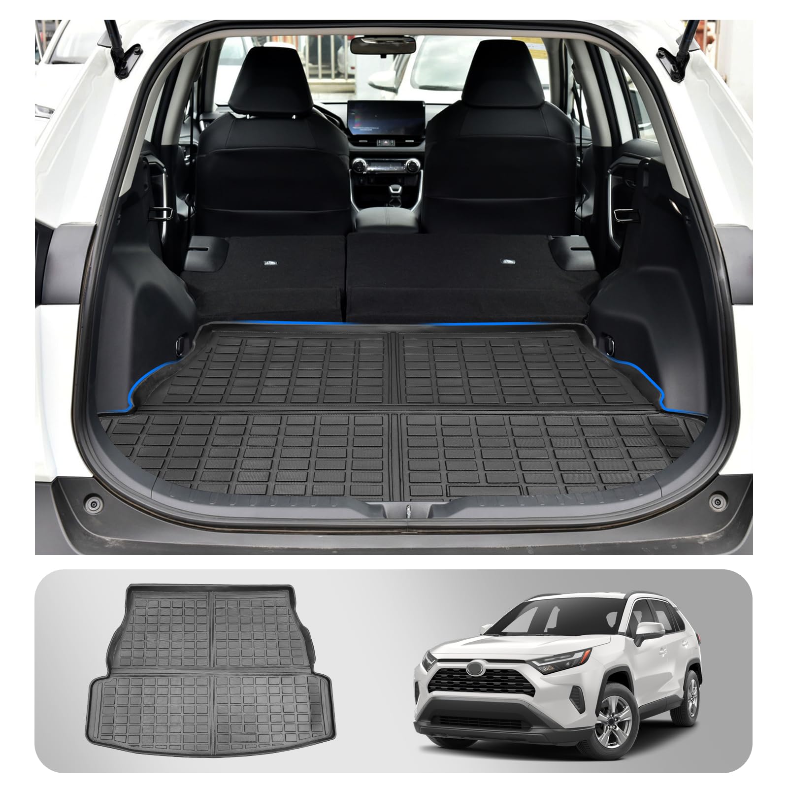 SHAOHAO kompatibel mit Toyota RAV4 MK5 XA50 2019-2023 2024 Auto Stiefel Schutz Matte Kofferraum Schutzmatte Auto Zubehör Stamm Stiefel Matten Pad Innen Wasserdicht Verschleißfest RAV4 2024 SHAOHAO kompatibel mit Toyota RAV4 MK5 XA50 2019-2023 2024 Auto Stiefel Schutz Matte Kofferraum Schutzmatte Auto Zubehör Stamm Stiefel Matten Pad Innen Wasserdicht Verschleißfest RAV4 2024 von SHAOHAO