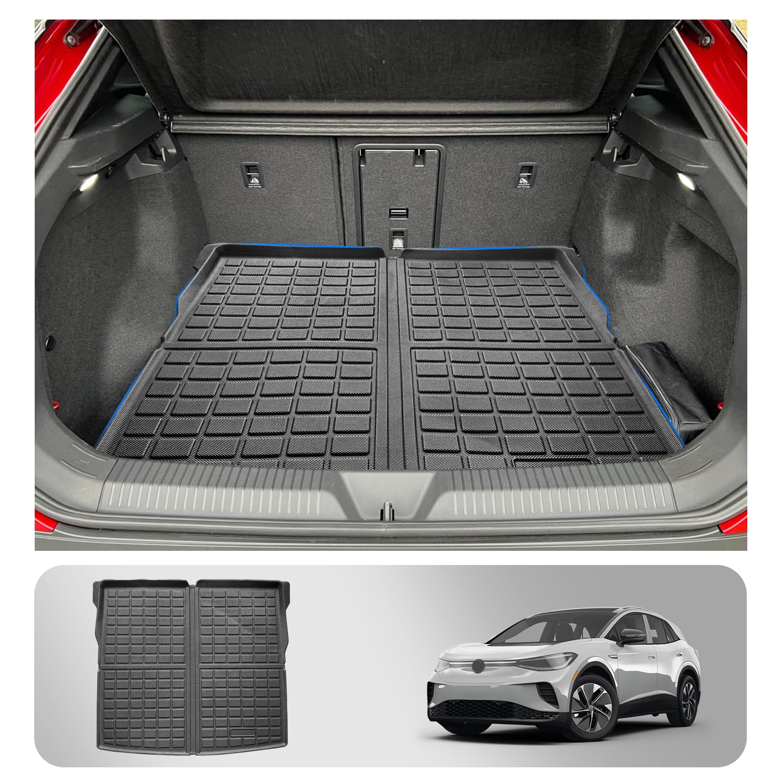 SHAOHAO kompatibel mit VW ID.4 E21 2021 2022 2023 2024 2025 Auto Stiefel Schutz Matte Kofferraum Schutzmatte Stamm Stiefel Matten Pad Innen Wasserdicht Verschleißfest id4 zubehör SHAOHAO kompatibel mit VW ID.4 E21 2021 2022 2023 2024 2025 Auto Stiefel Schutz Matte Kofferraum Schutzmatte Stamm Stiefel Matten Pad Innen Wasserdicht Verschleißfest id4 zubehör von SHAOHAO