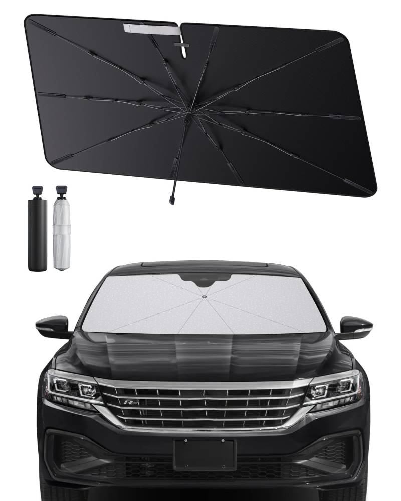 SHAOHAO kompatibel mit VW Passat B9 2024 2025 Sonnenschirm Auto Auto Sonnenschutz Frontscheibe Faltbar UV-Schutz Sonnenschirm knitterfreier Stoff VW Passat B9 zubehör von SHAOHAO