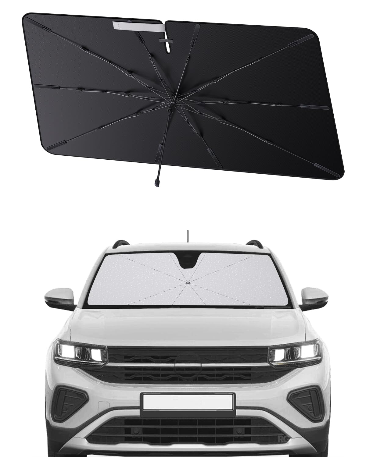 SHAOHAO kompatibel mit VW T-Cross/VW Taigo 2019-2025 Sonnenschirm Auto Auto Sonnenschutz Frontscheibe Faltbar UV-Schutz Sonnenschirm knitterfreier Stoff VW t Cross zubehör SHAOHAO kompatibel mit VW T-Cross/VW Taigo 2019-2025 Sonnenschirm Auto Auto Sonnenschutz Frontscheibe Faltbar UV-Schutz Sonnenschirm knitterfreier Stoff VW t Cross zubehör von SHAOHAO