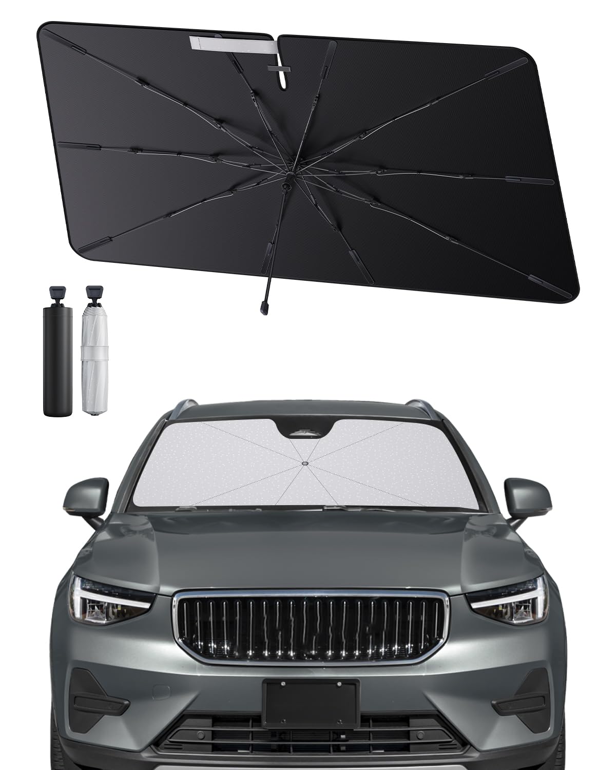 SHAOHAO kompatibel mit Volvo XC40 C40 2019-2025 Sonnenschirm Auto Auto Sonnenschutz Frontscheibe Faltbar UV-Schutz Sonnenschirm knitterfreier Stoff Volvo XC40 zubehör SHAOHAO kompatibel mit Volvo XC40 C40 2019-2025 Sonnenschirm Auto Auto Sonnenschutz Frontscheibe Faltbar UV-Schutz Sonnenschirm knitterfreier Stoff Volvo XC40 zubehör von SHAOHAO