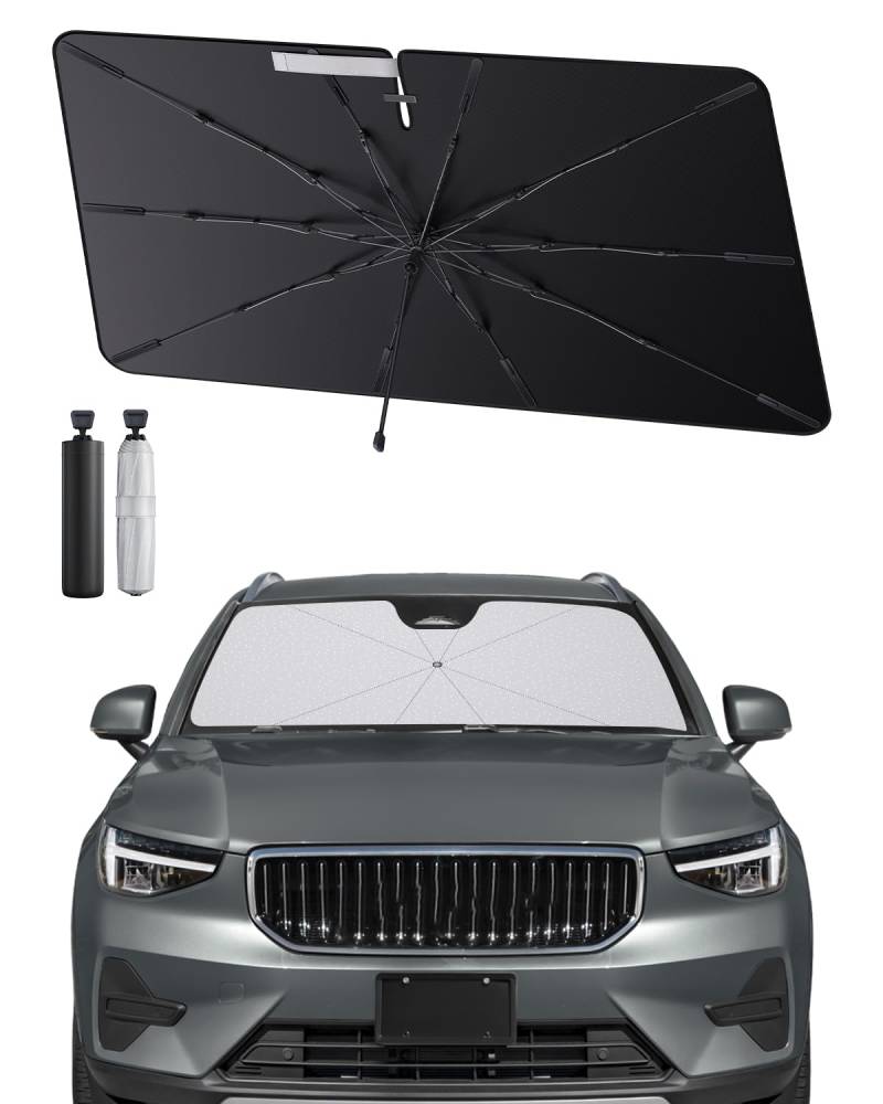 SHAOHAO kompatibel mit Volvo XC40 C40 2019-2025 Sonnenschirm Auto Auto Sonnenschutz Frontscheibe Faltbar UV-Schutz Sonnenschirm knitterfreier Stoff Volvo XC40 zubehör von SHAOHAO