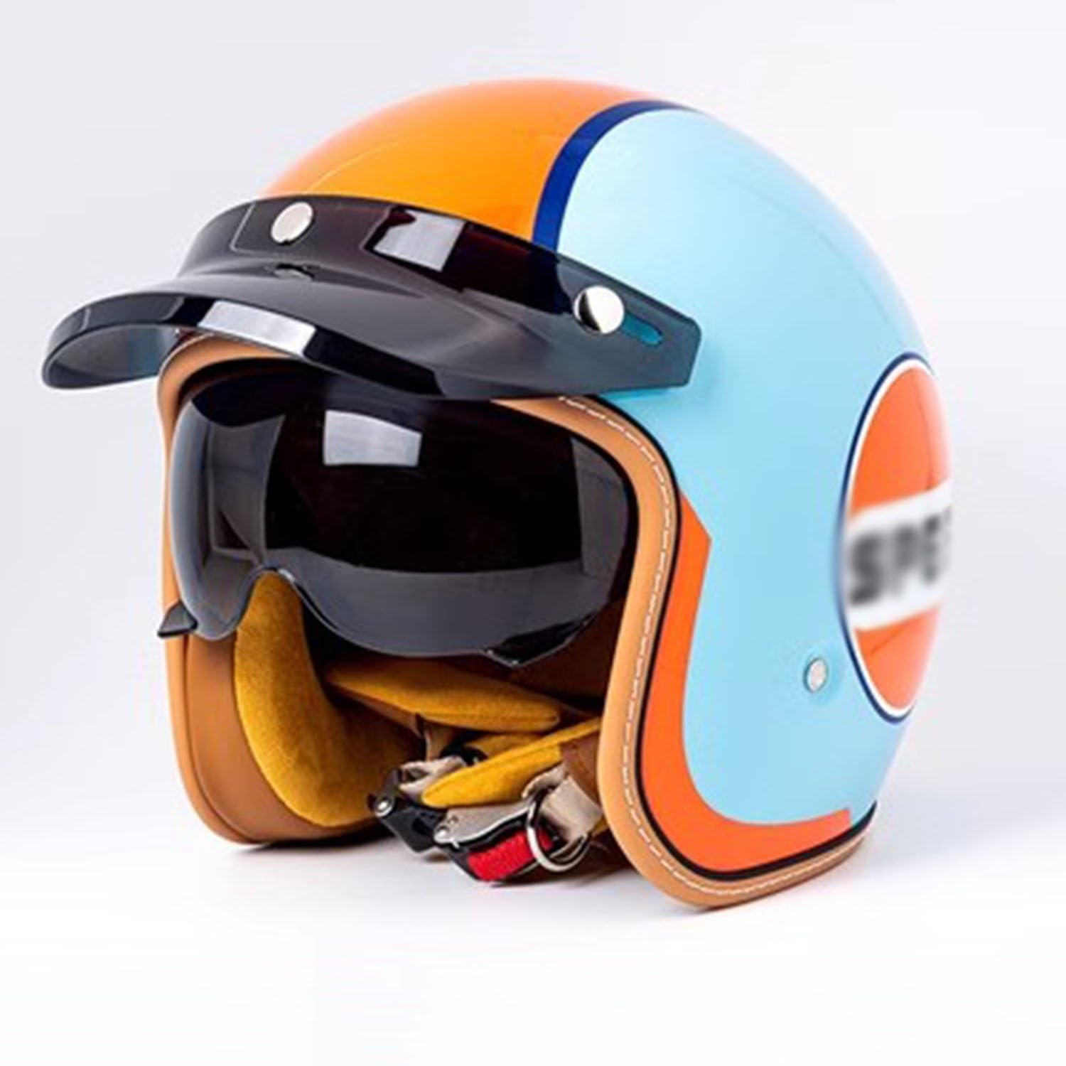 Retro Motorradhelm Herren Damen, Vintage Motorrad Halbhelme Mit Schwarzer Krempe, Motorrad 3/4 Helm, Halboffener Helm DOT/ECE-Zulassung, Offener Helme Für Chopper Scooter ( Color : A , Size : L=(59-60 Retro Motorradhelm Herren Damen, Vintage Motorrad Halbhelme Mit Schwarzer Krempe, Motorrad 3/4 Helm, Halboffener Helm DOT/ECE-Zulassung, Offener Helme Für Chopper Scooter ( Color : A , Size : L=(59-60 von SHAPLE