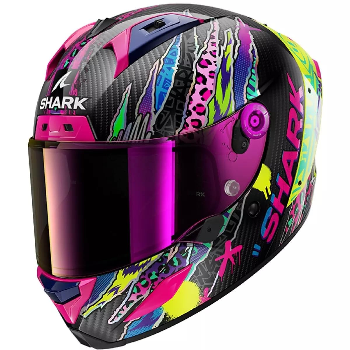 SHARK, Integraler Motorradhelm AERON FAWN Carbon Violet Yellow DVY, XL SHARK, Integraler Motorradhelm AERON FAWN Carbon Violet Yellow DVY, XL von SHARK