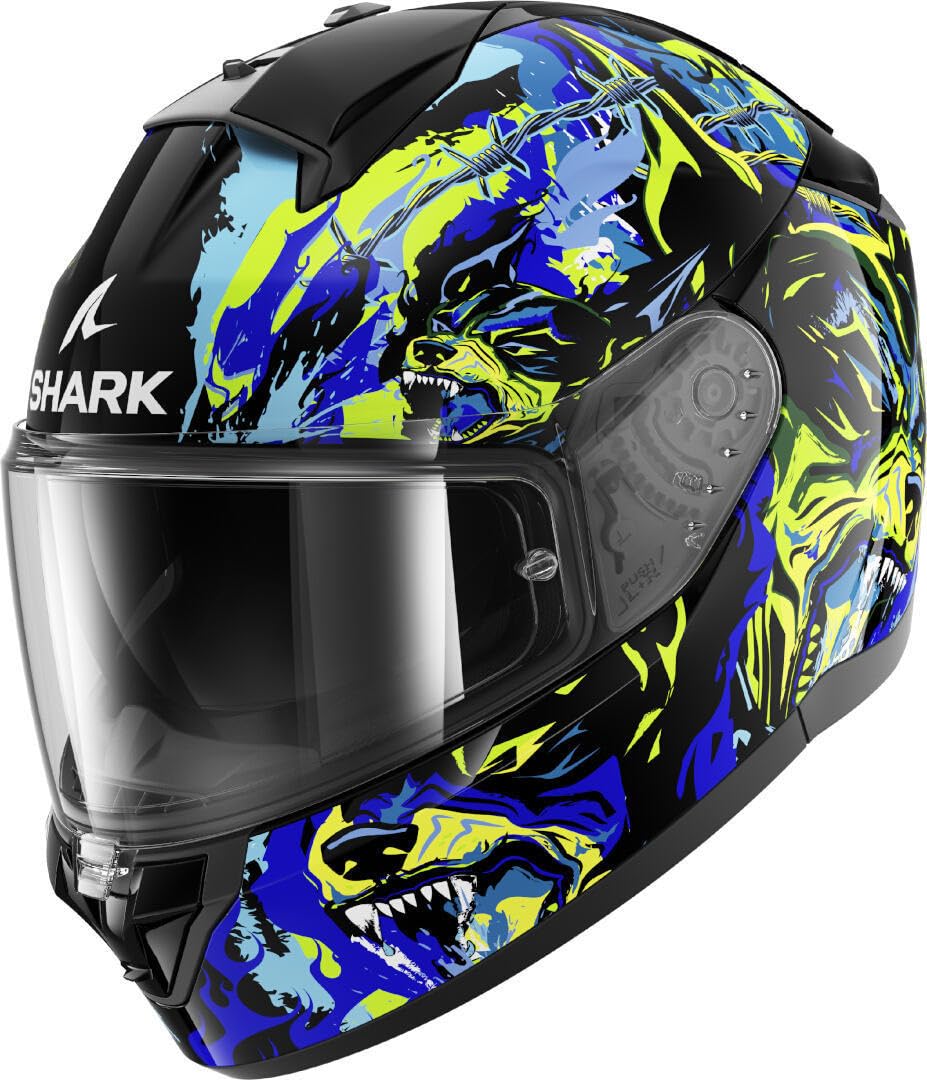 SHARK, Integraler Motorradhelm RIDILL 2 RAGING BEAST Black Blue Green KBG, XXL SHARK, Integraler Motorradhelm RIDILL 2 RAGING BEAST Black Blue Green KBG, XXL von SHARK