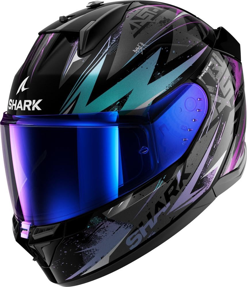 SHARK, Integralhelme motorrad D-SKWAL 3 BLAST-R black green glitter KGX, XS SHARK, Integralhelme motorrad D-SKWAL 3 BLAST-R black green glitter KGX, XS von SHARK
