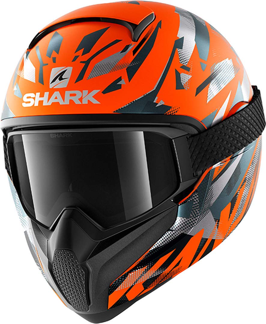 SHARK Herren NC Motorrad Helm, Orange, XS von SHARK