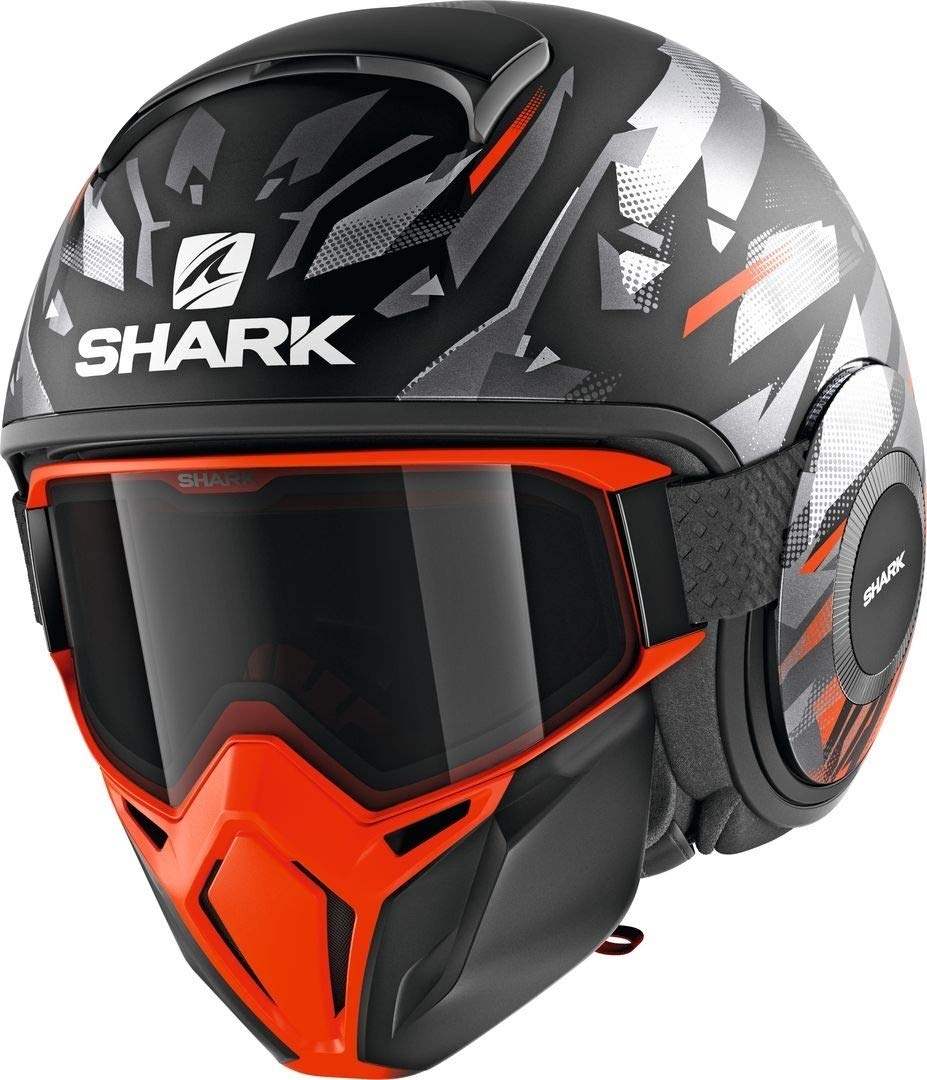 SHARK Herren NC Motorrad Helm, Schwarz/Orange, XS SHARK Herren NC Motorrad Helm, Schwarz/Orange, XS von SHARK