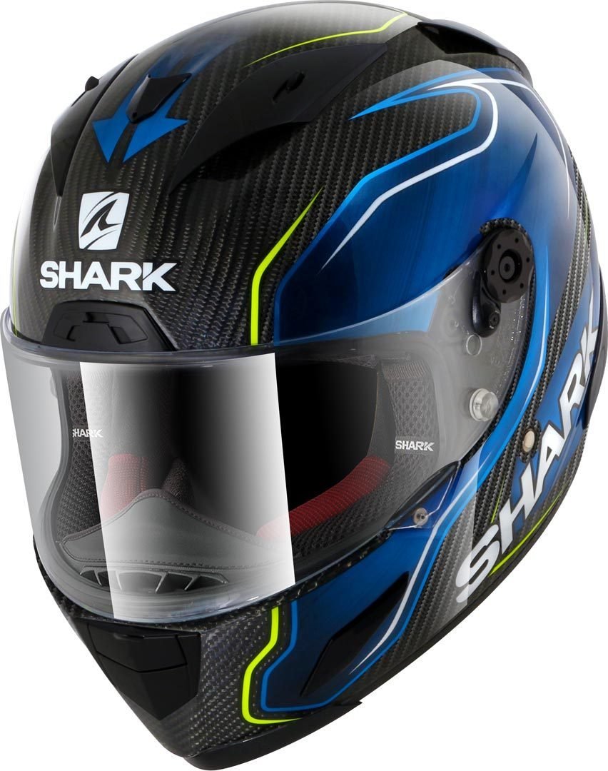 SHARK Motorradhelm Hark Race-R PRO Carb Guintoli, Schwarz/Blau, Größe M von SHARK