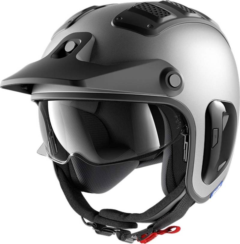 SHARK Motorradhelm X-DRAK 2 BLANK Mat AMA, Anthracite, XS von SHARK