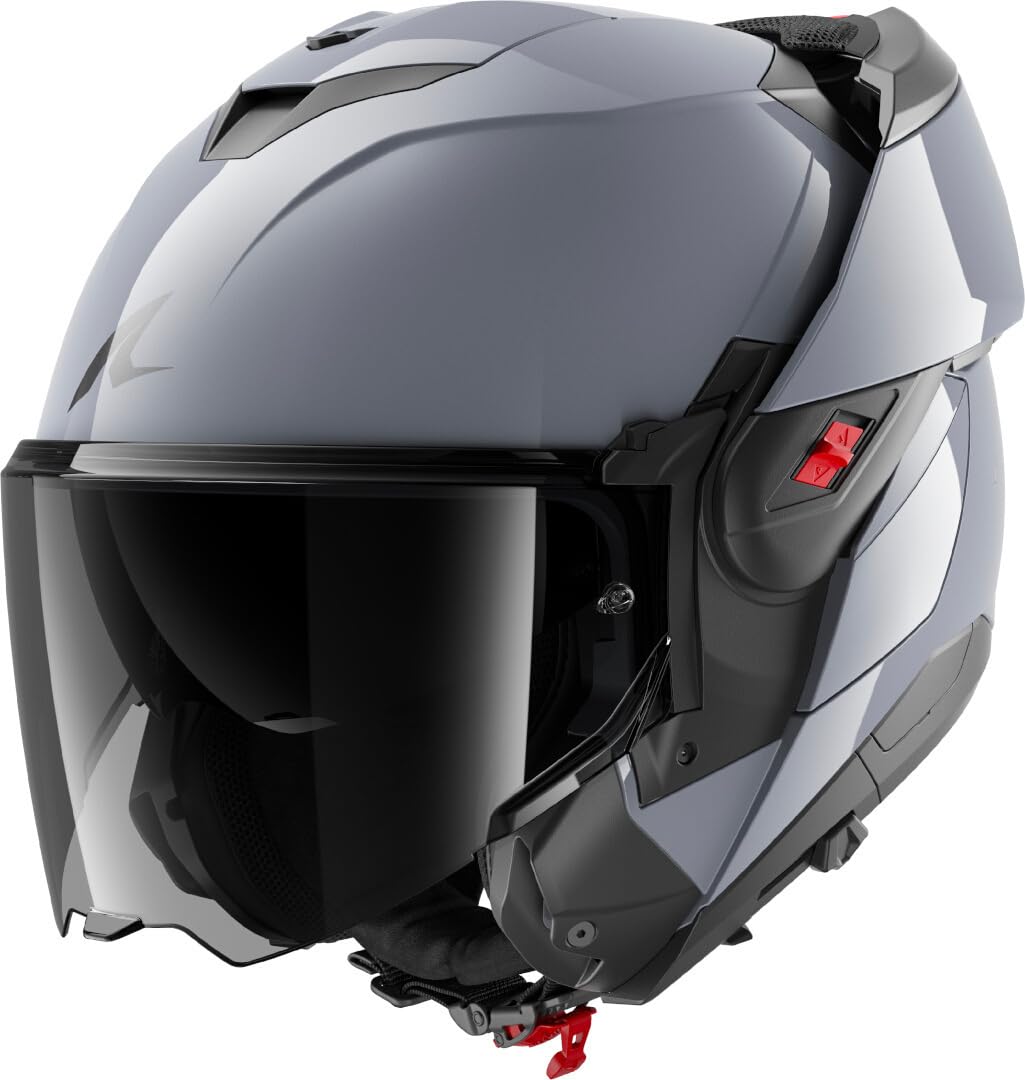 SHARK Unisex OXO Dark Shadow S05 Modularer Motorradhelm, Gun Silver, XL SHARK Unisex OXO Dark Shadow S05 Modularer Motorradhelm, Gun Silver, XL von SHARK