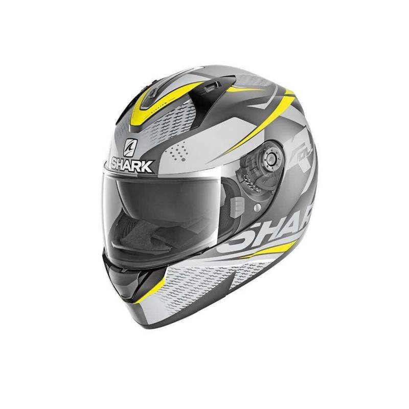 SHARK Motorradhelm RIDILL 1.2 STRATOM MAT AAY, Grau/Schwarz/Fluo, XL von SHARK