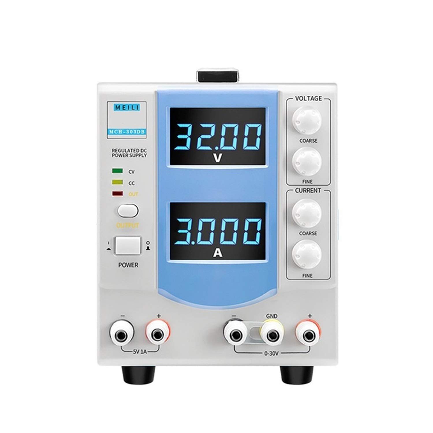 Variables Netzteil, 0-30V 3A Einstellbare DC-geregelte Stromversorgung Vierstellige Anzeige Lineare geregelte Stromversorgung MCH-303DB(110V) von SHEHUALI