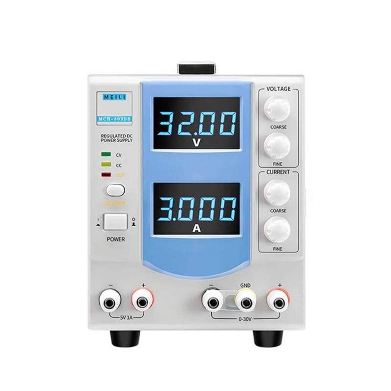 Variables Netzteil, 0-30V 3A Einstellbare DC-geregelte Stromversorgung Vierstellige Anzeige Lineare geregelte Stromversorgung MCH-303DB(110V) von SHEHUALI