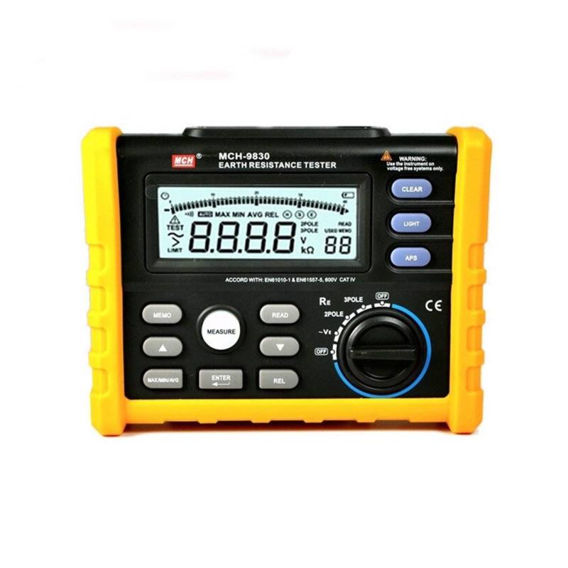 Variables Netzteil, Digitaler Erdungswiderstandstester Megaohm-Widerstandstester Multifunktions-Digital-Dual-Display-Tester MCH-9830 von SHEHUALI
