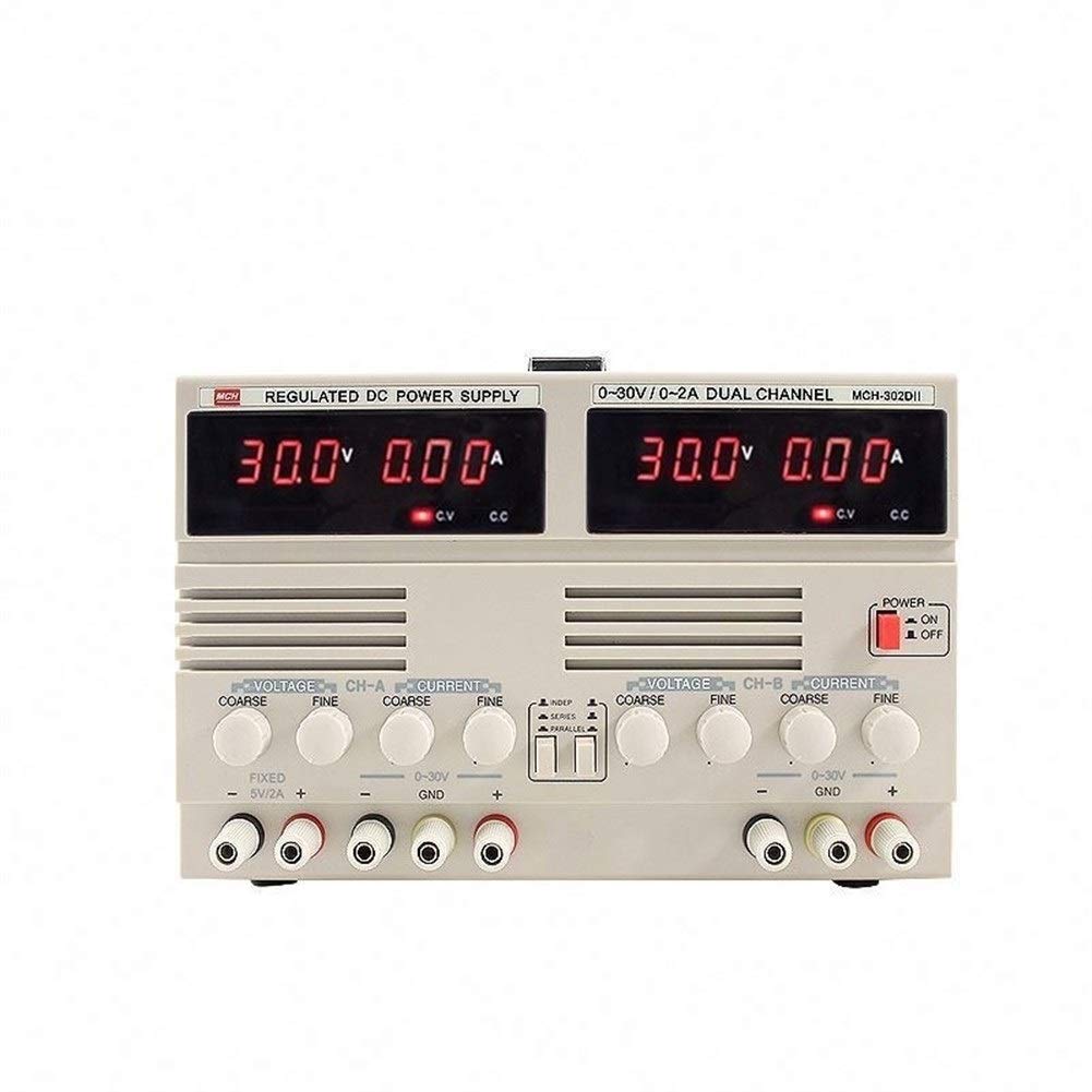 Variables Netzteil, Einstellbare DC-stabilisierte Stromversorgung MCH-302D-II Linear Amperemeter Handy Reparatur Digitalanzeige(110v) von SHEHUALI