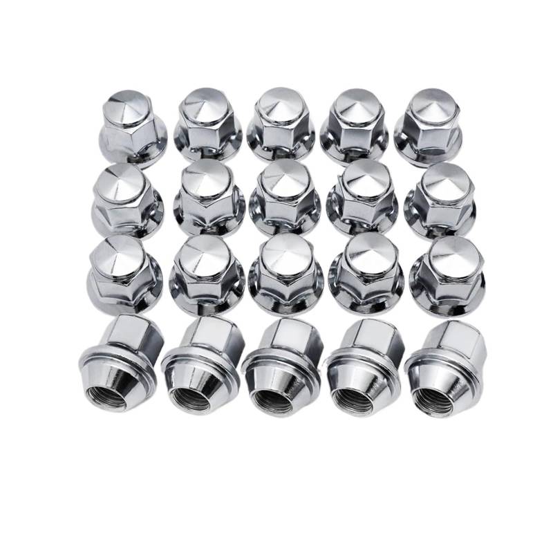 SHENGG 14x1,5 37mm Hohe Radmuttern for OEM Stil Radmuttern 13/16 "Sechskant 21mm(20pcs sliver) von SHENGG