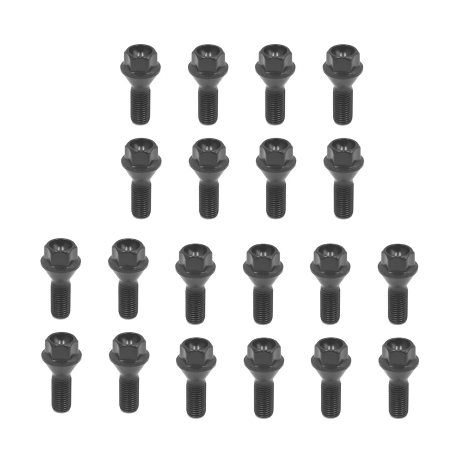 SHENGG 20 Stücke Schwarze Radschraube Radmutter for E30 E36 E46 E60 E90 36136781150 SHENGG 20 Stücke Schwarze Radschraube Radmutter for E30 E36 E46 E60 E90 36136781150 von SHENGG