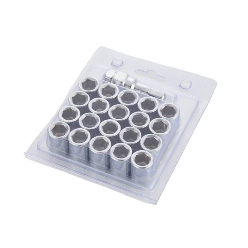 SHENGG 3 cm Radmuttern M12 x 1,25, M12 x 1,5 Radmutter mit einem Schlüssel, 20 + 1 Packung Radmuttern(Sliver 3cm,M12x1.5) von SHENGG