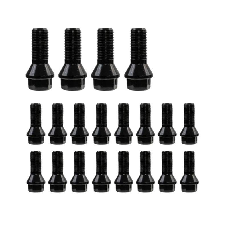SHENGG 36136781151 M14x1,25 X3 X4 X5 M3 M4 M5 M6 I3 I8 36136781150 M12 X 1,5 Radschrauben for E46 E90 E39 E60 E53 325i(M12x1.5) von SHENGG