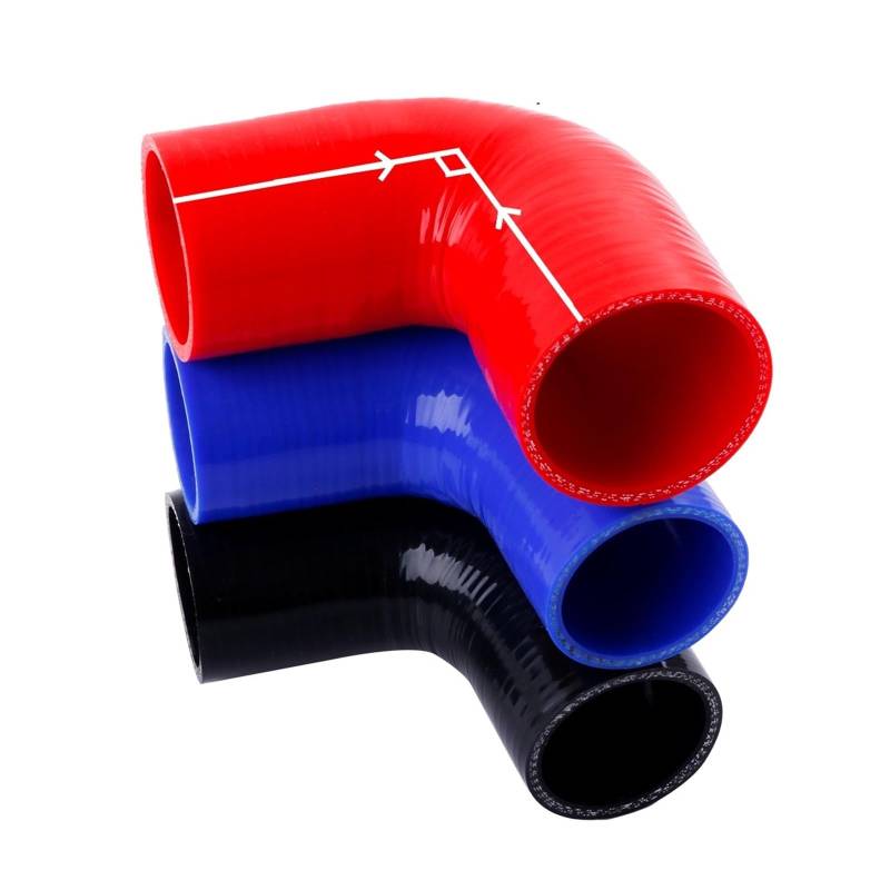 SHENGG 90 ° Silikonschlauch 90 Grad ID 35 55 60 40 80 mm Anschluss Auto Koppler Ladeluftkühler Rohr Turbo Intake 3PLY 1PC(ID80-85mm Blue) von SHENGG