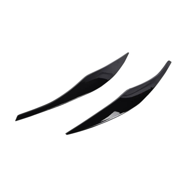SHENGG Frontscheinwerferabdeckung, Zierleiste, Augenbrauenabdeckung, Zieraufkleber for 3er-Serie E90 E91 320I 330I 2005-2012, glänzend schwarz(Glossy Black) von SHENGG