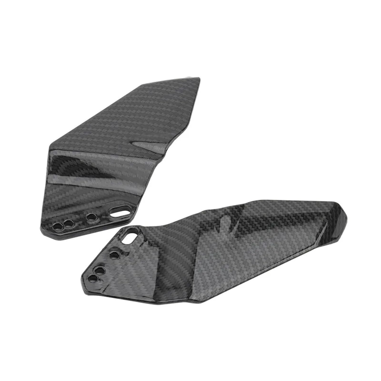 SHENGG Motorrad Winglet Aerodynamische Flügel Verkleidung Spoiler for ZX6R ZX10R ZX14R 250R 400 300 Z1000SX 500R 650R(Carbon Fiber) von SHENGG