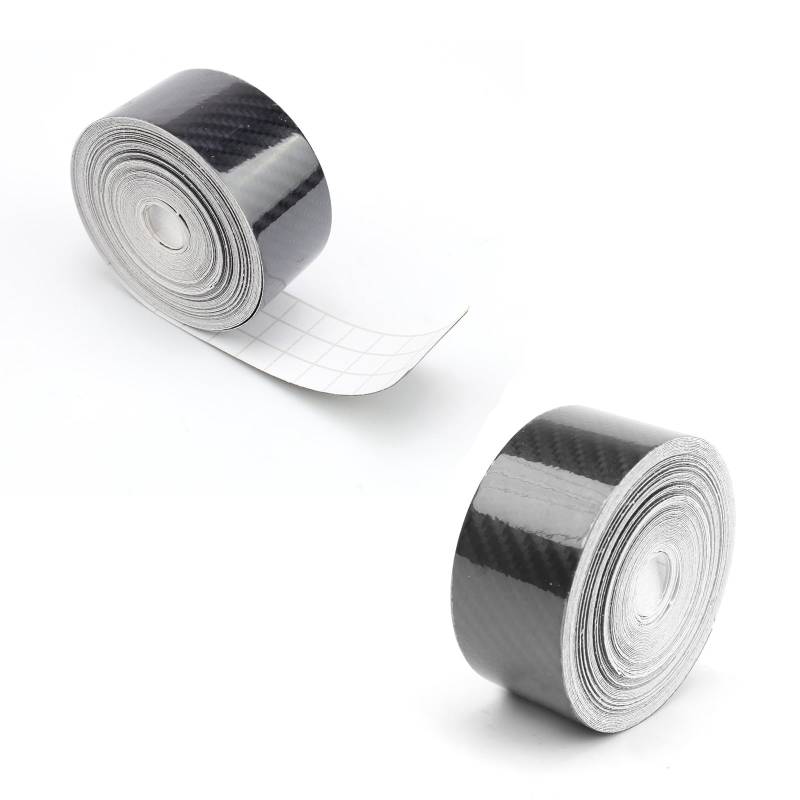 SHENGYIG 5D Klebefolie Auto Außen, 2 Rollen Carbon Folie Selbstklebend, 3 cm x 10 m, Autofolie, Kohlefaser Autoaufkleber, Klebefolie Schwarz Matt für Autos, Computer, Möbel von SHENGYIG