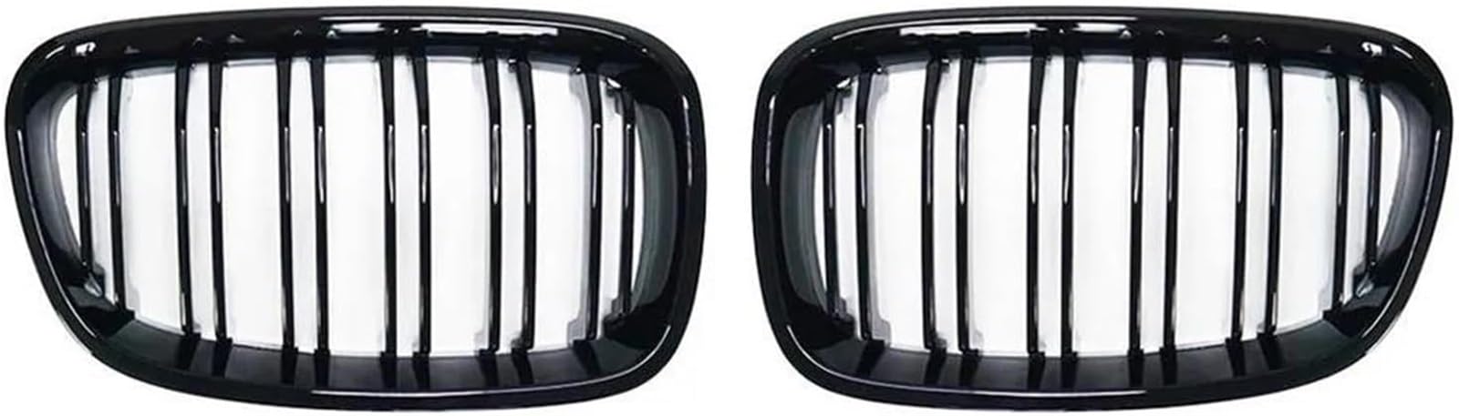 Automatisches Nebelscheinwerfergitter Für BMW 1 Series Auto Vorderen Stoßfänger Nierengrill Doppellamellen Schwarz Gitter(Glossy Black) von SHENHUO