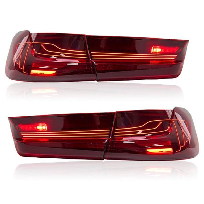 Rücklicht hinten Auto-Rückleuchten für BMW 3er G20 G28 G80 M3 Rückleuchten 2019–2022, modifiziertes CSL-Design(Red Set) von SHENHUO