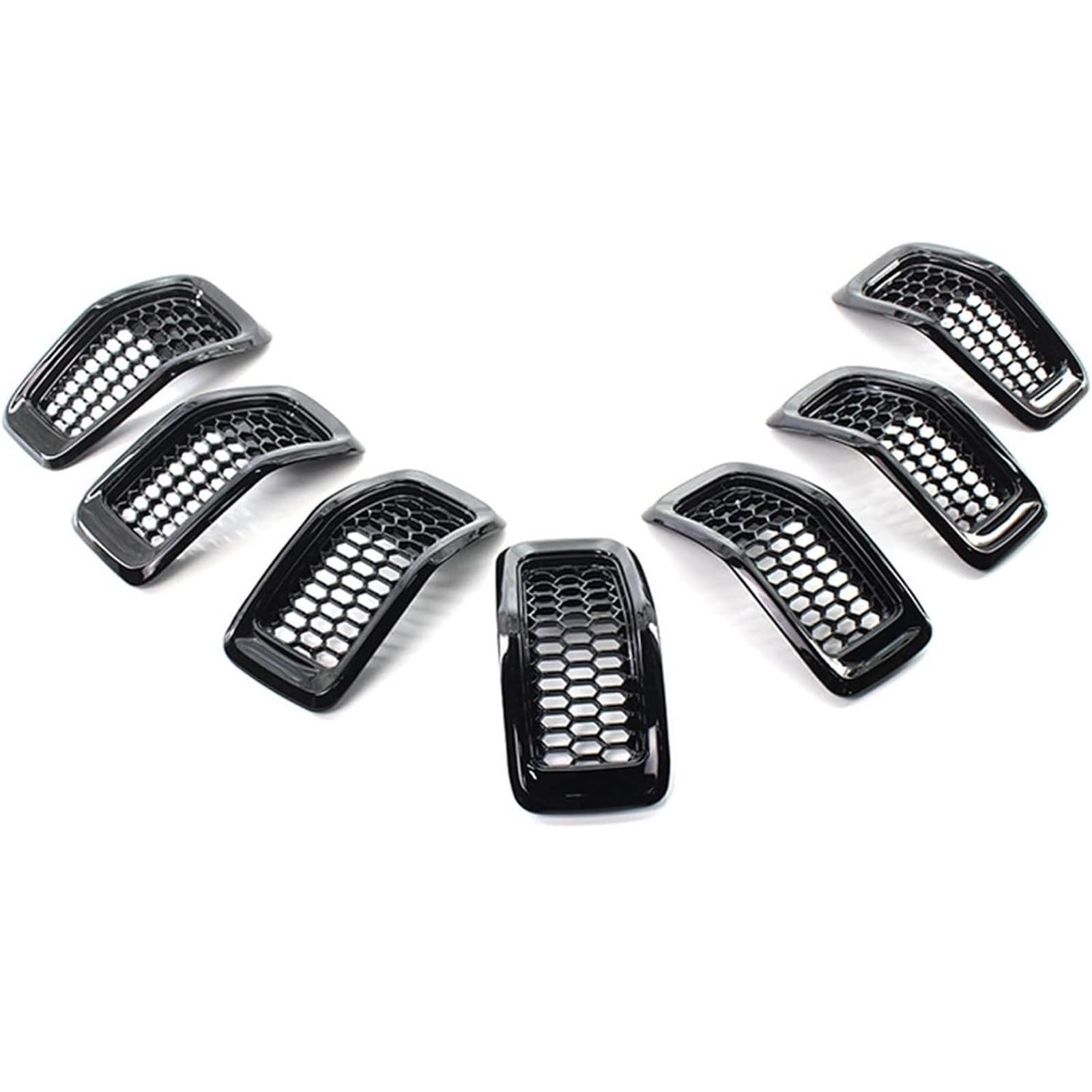 SHENHUO Automatisches Nebelscheinwerfergitter Grille Borte Streifen für cherokee 2014-2018 Auto Vorderen Stoßfänger Zentrale Grill Abdeckung Trim(3) von SHENHUO
