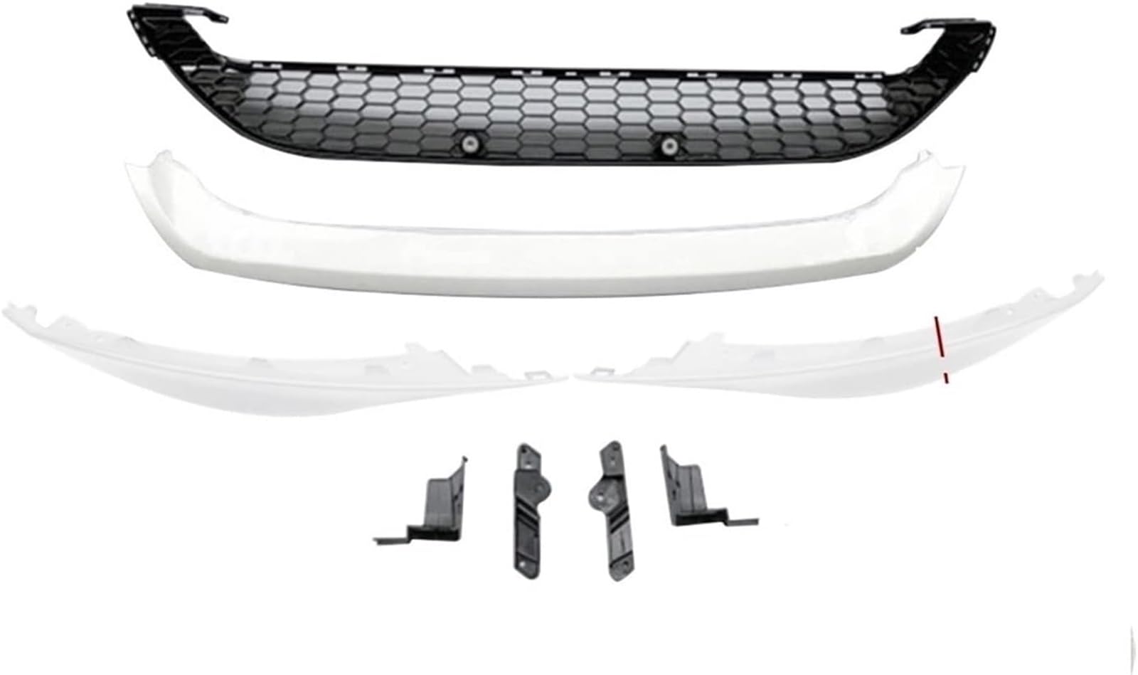 SHENHUO Fahrzeug-Seitenspoiler Auto Vorderen Stoßfänger Lip Für Focus 2015-2018 Körper Kit Spoiler Flügel(Pearl White) von SHENHUO