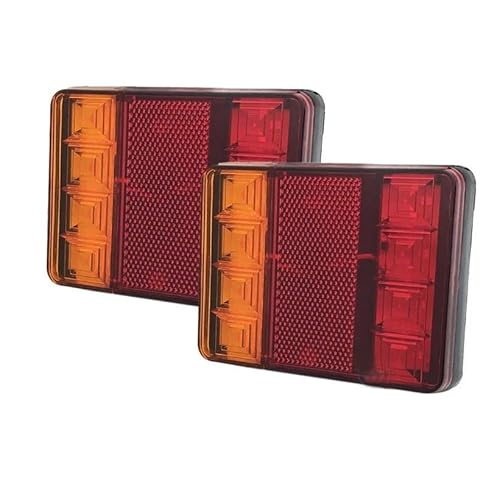 SHENHUO Rücklicht hinten 2 Stück wasserdichte 8 Anhänger-Rückleuchten DC 12 V wasserdicht stoßfest 20 RV ATV LKW für Wohnwagen Autobeleuchtung von SHENHUO