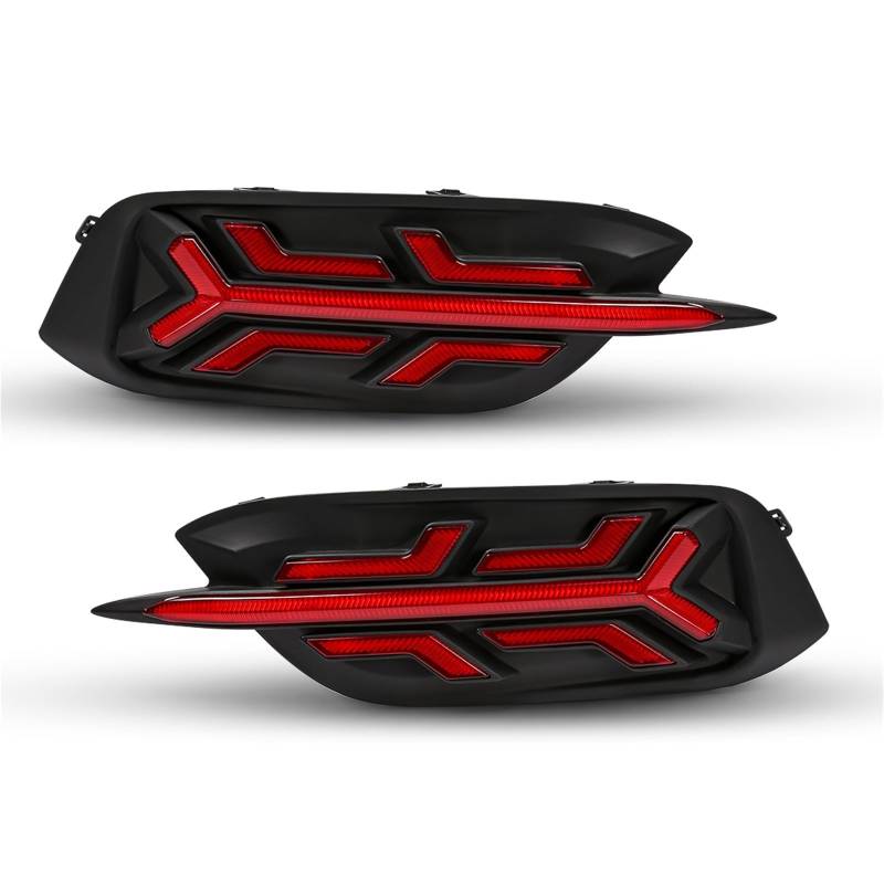 SHENHUO Rücklicht hinten 3-funktionen für Honda für Civic 10th 2016-2021 Auto Hinten Stoßstange Licht Blinker für Signal Fahren Lampe bremse Reflektor(Style B) von SHENHUO