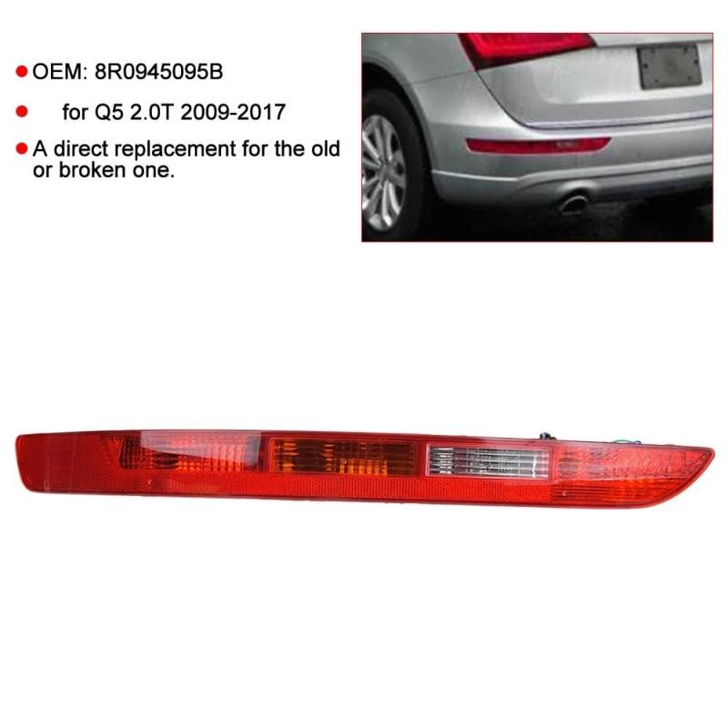 SHENHUO Rücklicht hinten Für Q5 2.0T 2009–2017, 1 Stück, linke Seite, hintere Stoßstange, Rücklicht von SHENHUO