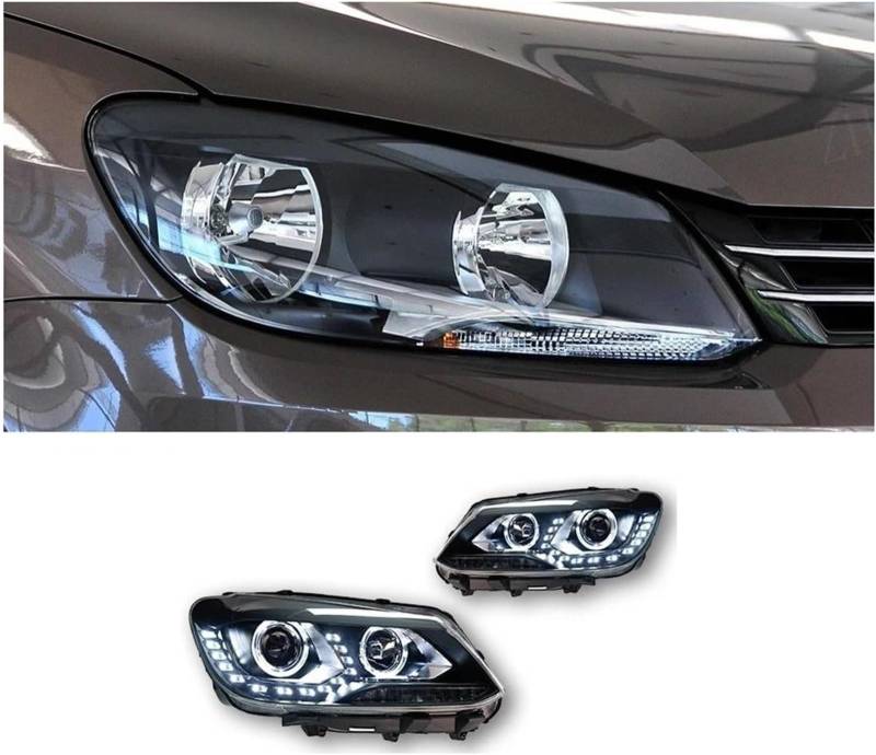 SHENHUO Scheinwerfer Autoscheinwerfer für VW für Touran 2010-2015 Auto-LED-Scheinwerfer DRL Bi für Xenon-Objektiv Fernlicht Parkplatz von SHENHUO