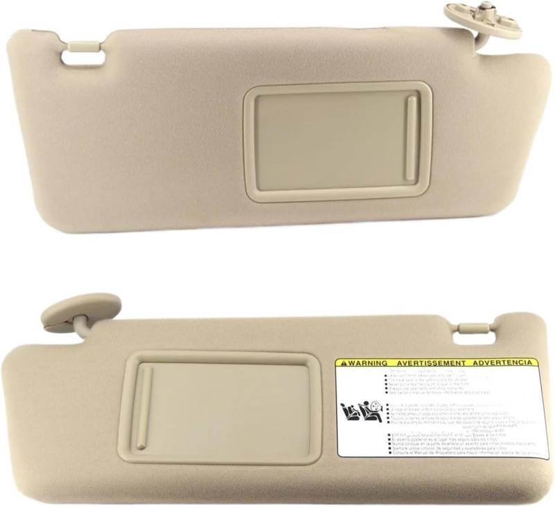Sonnenblende vorne fürs Auto Für Toyota Für Tacoma Sonnenblende 2005-2014 Beige für Mit Spiegel Kein Licht Vorne Sonnenschirm(Left and Right) von SHENHUO