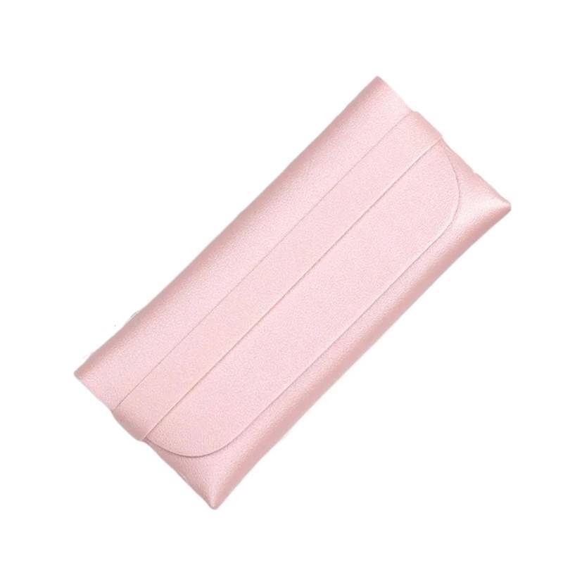 Brillenbeutel 5 STÜCKE PU Leder Weiche Brillentasche Sonnenbrille Lesebrille Schutzhülle Fall Frauen Beutel Brillen Schutz Fall Zubehör(Pink) von SHENJMAI