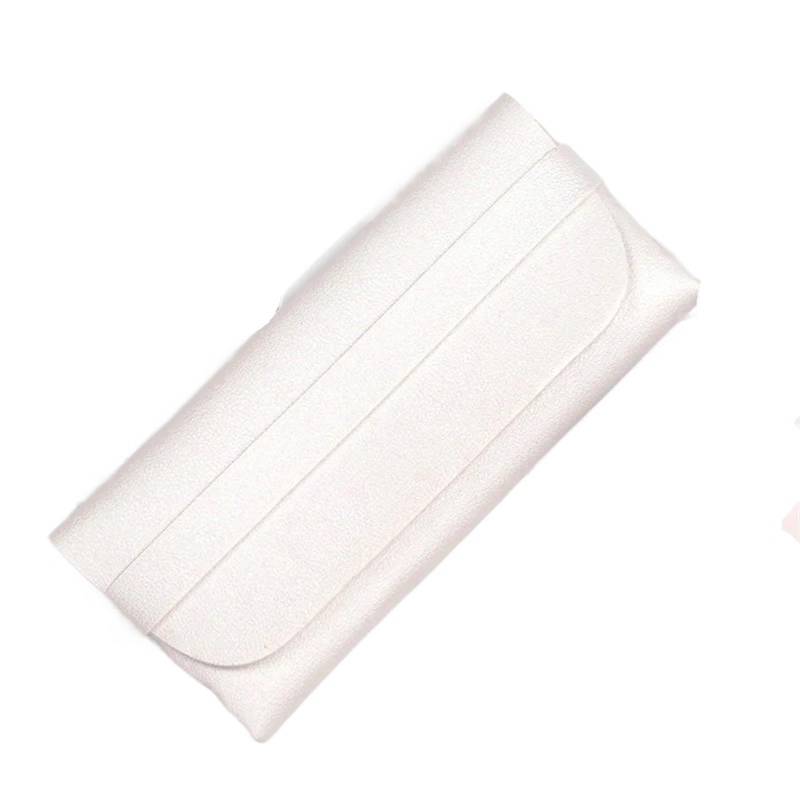 Brillenbeutel 5 STÜCKE PU Leder Weiche Brillentasche Sonnenbrille Lesebrille Schutzhülle Fall Frauen Beutel Brillen Schutz Fall Zubehör(White) von SHENJMAI
